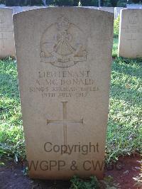 Dar Es Salaam War Cemetery - McDonald, A